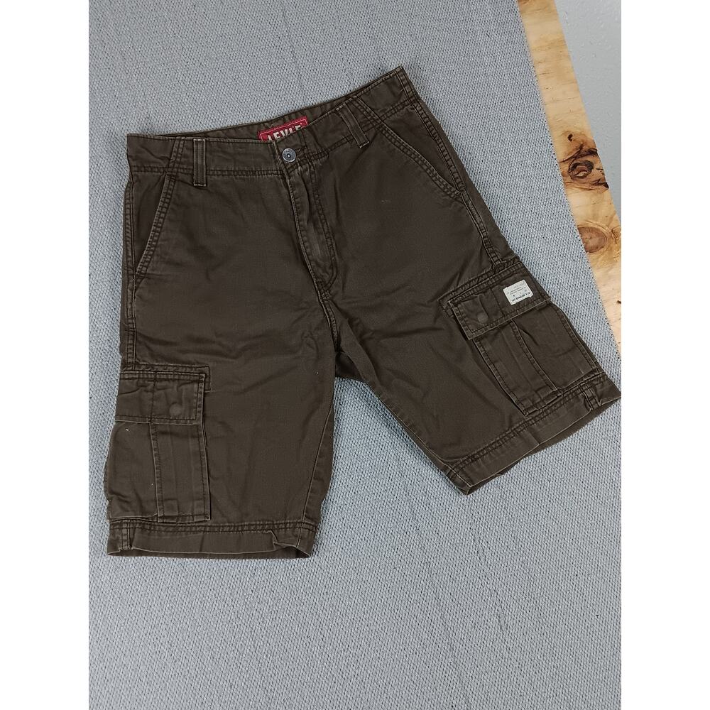 Levi's‎ Cargo Short's Men's 31X10 Dark Army Green Outdoor Summer Casual Hiking - Picture 2 of 13